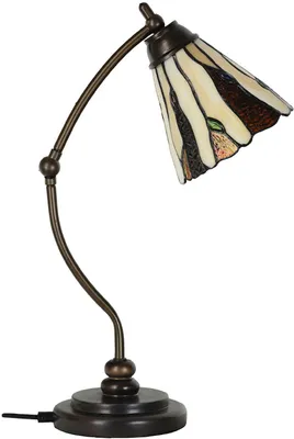 Obrázok produktu pre LumiLamp 5LL-6318 Tiffany stolová lampa Béžová Ø 27x51 cm E14-max 1x40W