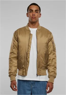 Zdjęcie produktu dla Urban Classics - SHINY BOMBER Jacke beżowy - L