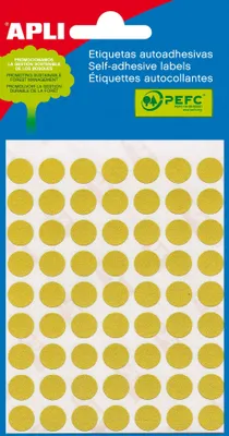 Produktbild von APLI 2051 - Etiketten gelb (Ø 10) 5 Blatt
