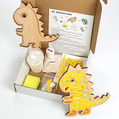 Produktbild von NKlaus DIY Mosaik Bastelset Tyrannosaurus 10tlg Spielzeug Kinder & Erwachsene Craft Kit Mosaikkunst 15255