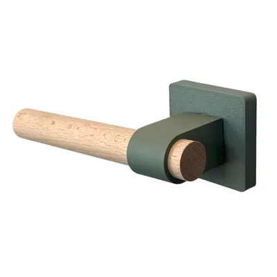 Produktbild von Türklinke Grün 1 Paar Quadratische Rosette Modernes Design Türbeschlag Türgriff Kunststoff (PLA) - Inkl. Montagematerial