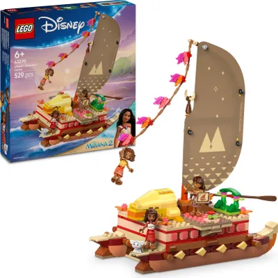 Produktbild von LEGO ǀ Disney Vaianas Abenteuerfloß, Bau- und Spielset zum Darstellen von Geschichten und Rollenspielen, Schiffsspielzeug, Geschenk zum Film mit Figuren der Charaktere für Kinder ab 6 Jahren 43270