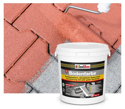 Produktbild von Isolbau Bodenfarbe Ziegelrot 20 kg Betonfarbe Bodenbeschichtung wasserfest