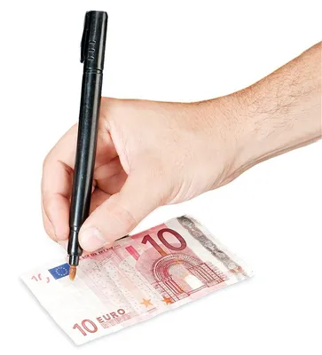 Banknotentester Marker 13 cm schwarz Kunststoff