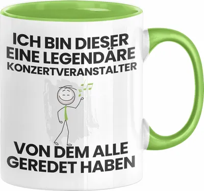 Produktbild von Konzertveranstalter Geschenk Tasse Lustige Geschenkidee Geburtstag für Konzertveranstalter Ich Bin Dieser Legendäre Konzertveranstalter Von Dem Alle Geredet Haben Kaffee-Becher (Grün)