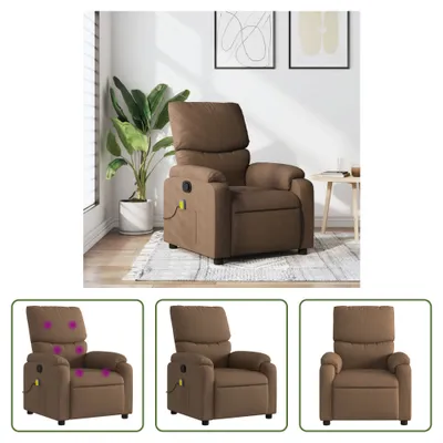 Produktbild von The Living Store Massagesessel Braun Stoff