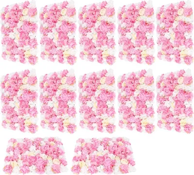 A grid of artificial flower panels.