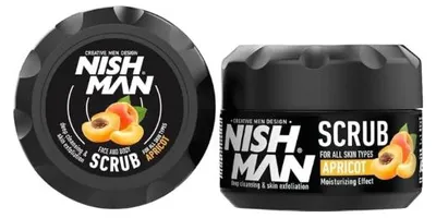 Obrázek produktu pro Nishman | peeling na obličej pro muže - tělový peeling meruňka - jemný účinek - hydratační - univerzální