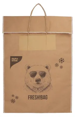 Produktbild von Tiefkühltragetaschen Kraftpapier 52 cm x 38 cm braun Größe: M