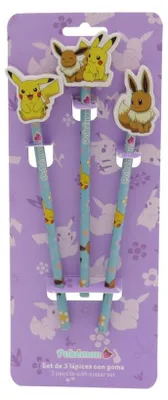 Image de Set de 3 crayons Pokemon Flowers
