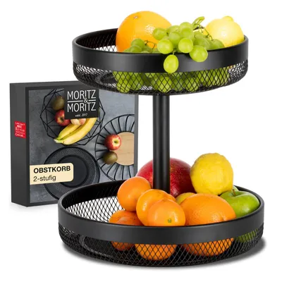 Produktbild von Moritz & Moritz Obstkorb Etagere Rund Schwarz
