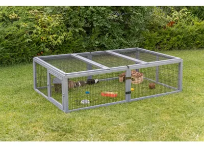 Produktbild von TRIXIE Freilaufgehege mit Abdeckung - 174 × 48 × 109 cm