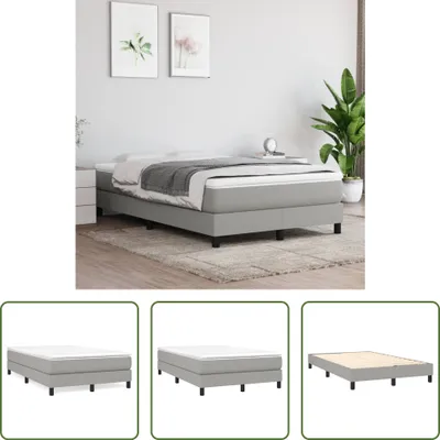 Produktbild von The Living Store Bettgestell Hellgrau 120x200 cm Stoff