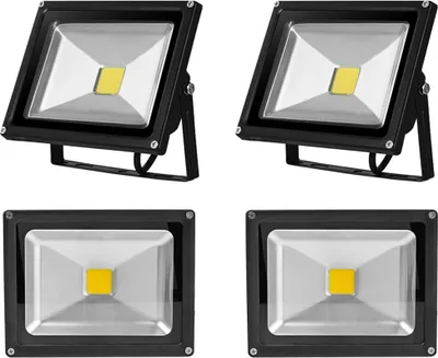 Produktbild von 4pcs 20W LED Fluter,Greenmigo IP65 Wasserdicht Schwarz Kaltweiß 120° LED Außenstrahler Fluter Flutlicht AC 85-265V Tageslichtweiß