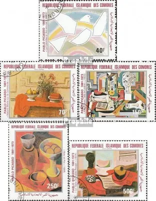 Produktbild von Briefmarken Komoren 1981 Mi 620-624 (kompl.Ausg.) gestempelt Pablo Picasso