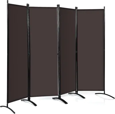 Obrázek produktu pro Rozdělovač místností Dělicí stěna Soukromá obrazovka 4 kusy 220x173 cm Rozdělovač místností Skládací španělská stěna Volně stojící s širokými nohami Skládací látková obrazovka Soukromí