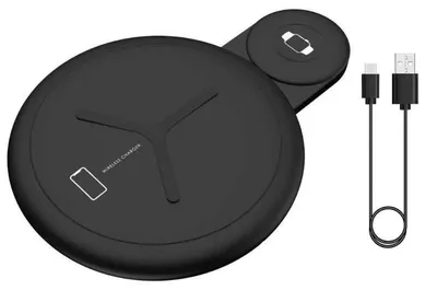 Productafbeelding van DrPhone REFORM® - Inklapbare 2 in 1 Wireless Qi Lader – Draadloos laden voor