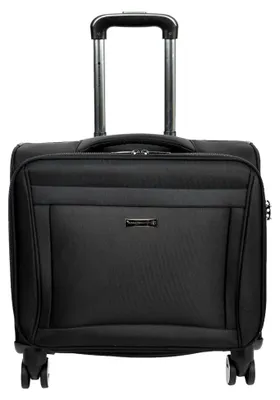 Produktbild von Business Organizer für Büro und Reisen, Pilotenkoffer mit 4 Rollen, Trolley Kabinentasche in Schwarz