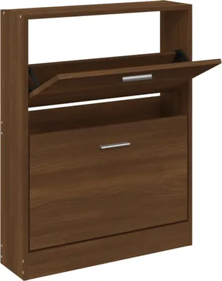 Produktbild von vidaXL Schuhschrank Braun Eichen-Optik 59x17x81 cm Holzwerkstoff
