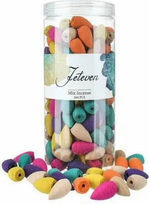 Produktbild von 200x RÄUCHERKEGEL SET RÄUCHERKERZEN MIX Aroma Rückfluss Räucherstäbchen Kegel Edel