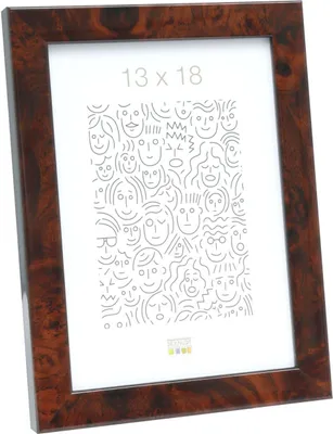 Produktbild von Deknudt Fotorahmen S46RG in dunkler Wurzelholzoptik, 18 x 24 cm