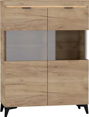 Produktbild von Geschirrschrank Ruben mit 2 Türen, Holzoptik, 140cm