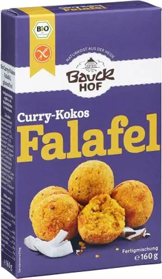 Produktbild von GLUTENFREIE -FALAFEL-MISCHUNG MIT KOKOS UND CURRY 160 g – BAUCK HOF