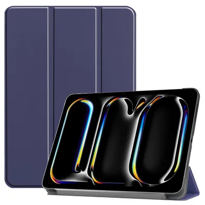 Image de Étui Wake UP Smart Cover à 3 volets pour Apple iPad Pro 11 2024, bleu foncé