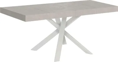 Produktbild von Clerk Premium Cashmere Ausziehtisch 90/194x90 cm mit weißen Beinen