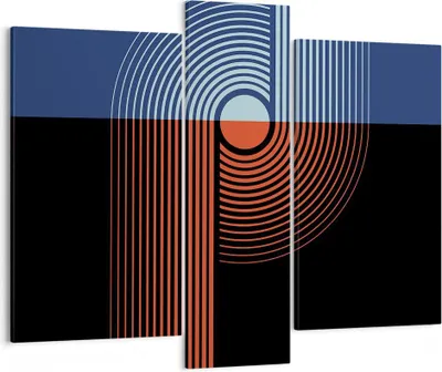 Produktbild von Bild auf Leinwand - Leinwandbild - 3 Teile - Abstraktion Moderne Minimalismus - 95x80cm - Wand Bild - Wanddeko - Wandbilder - Leinwanddruck - Bilder - Wanddekoration - Leinwand bilder - CB95x80-4520