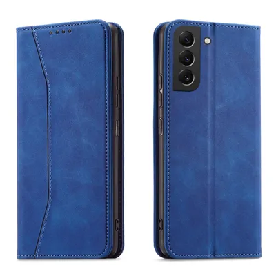 Zdjęcie produktu dla Etui magnetyczne z miejscem na kartę do Samsunga Galaxy S22+ (S22 Plus), Niebieskie
