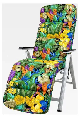 Produktbild von Auflage für Relaxliegen Kreta Papagei bunt Sitzpolster 175x50x8 cm (ohne Liege)