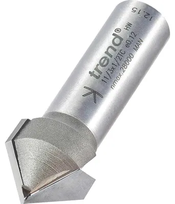 V-Nut Fräser 45°, 1/2" Schaft, 19,1 mm, Hartmetall
