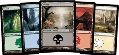 Produktbild von 500 Magic: The Gathering Basic Lands - 100 of Each Land Type (Plains, Islands, Swamps, Mountains, Forests)