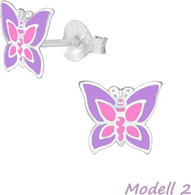 Produktbild von Kinderohrstecker: Mädchen Ohrringe Silber „Schmetterling“ Modell 2