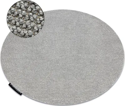 Image de Tapis CASABLANCA LOOP cercle gris clair, bouclé, doux gris cercle 150 cm