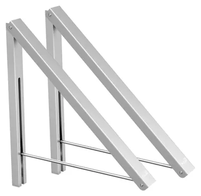 Produktbild von Klappbarer Kleiderhaken für die Wand, platzsparend, Silber, 2 Stück