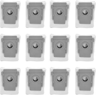 Produktbild von 12er-Set Staubbeutel für iRobot-Clean-Base-Modelle - Kompatibel mit i7, i3, i6, i8, S9, E5, E6, E7 - 12 Stück