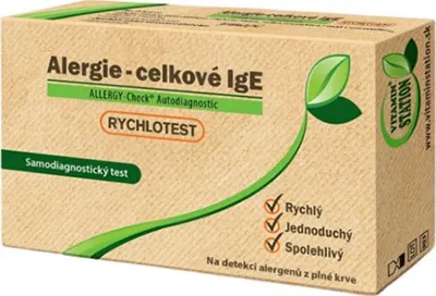 Zdjęcie produktu dla Szybki test alergiczny ogólny IgE - test do samodzielnego przeprowadzenia, 1 sztuka