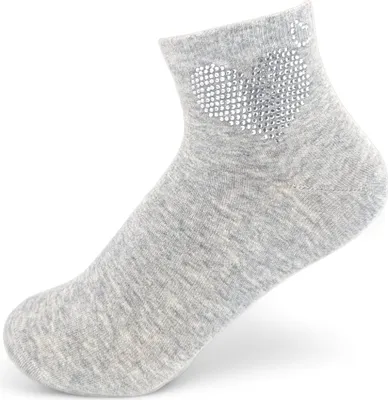 Produktbild von styleBREAKER Damen Socken mit Strass Herz Applikation | knöchellang mit Elastikbund | weicher Baumwoll-Mix | One Size 36-41 EU