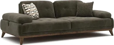 Zdjęcie produktu dla Szara sofa dwuosobowa meble tapicerowane wyposażenie salon tkanina obiciowa