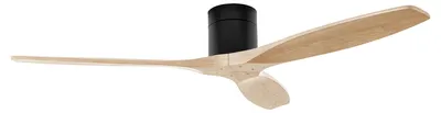 Produktbild von Forlight - Deckenventilator Stem Evo, Ø1320mm, Leiser DC-Motor, 30W, 6 Geschwindigkeiten, Fernbedienung Inklusive, 20-32m², Helles Holz, Flügel Helles Holz, Sommer-/Wintermodus