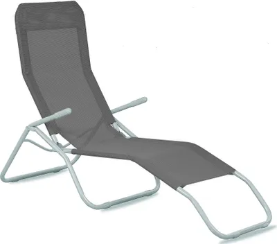 Produktbild von Aga Garten-Liegestuhl SIESTA Grau