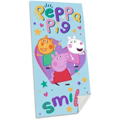 Produktbild von Peppa Pig Handtuch Blau 70 x 140 cm Baumwolle