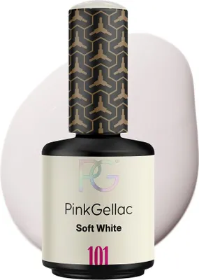 Produktbild von Pink Gellac - Shellac - Nail art - Cremige satin Finish - Soft White - 15 ml