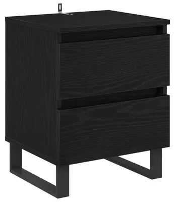Produktbild von Nachttisch Schwarz Eichen-Optik 40 x 35 x 50 cm Holzwerkstoff