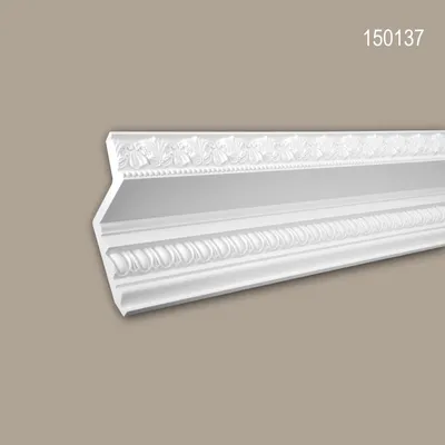 Produktbild von PROFHOME 150137 Eckleiste aus Polyurethan Deckenleiste Stuckleiste 2 m