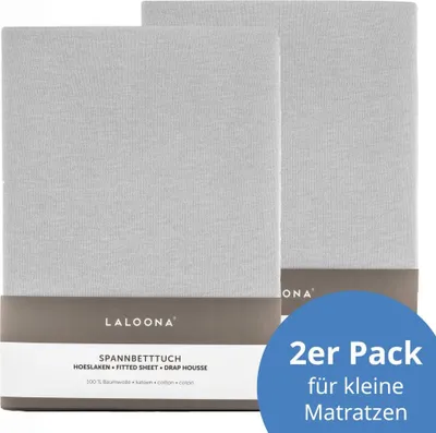 Produktbild von LaLoona Spannbetttuch 2er Pack für kleine