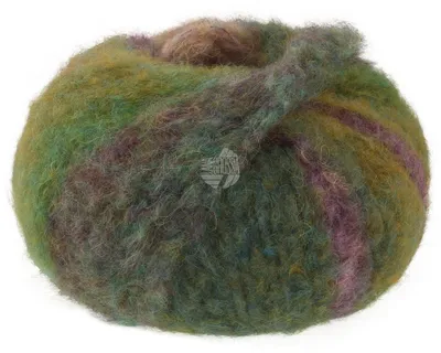 Produktbild von Lana Grossa - Gigante Multi 0106 dunkeloliv helloliv rosa graugrün grün brombeer antikviolett