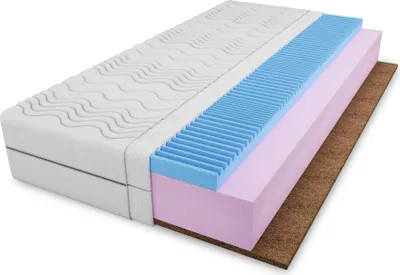 Produktbild von FURNLUX Federlose Matratze Royal White 140x200cm / Hauptfarbe: Weiß / Abmessungen: 140 x 200 x 15 cm